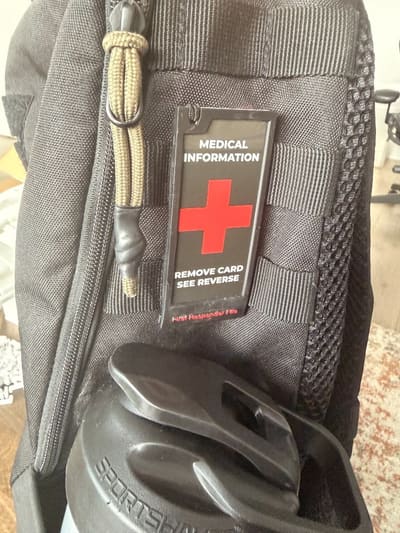 LifeFile on a field bag