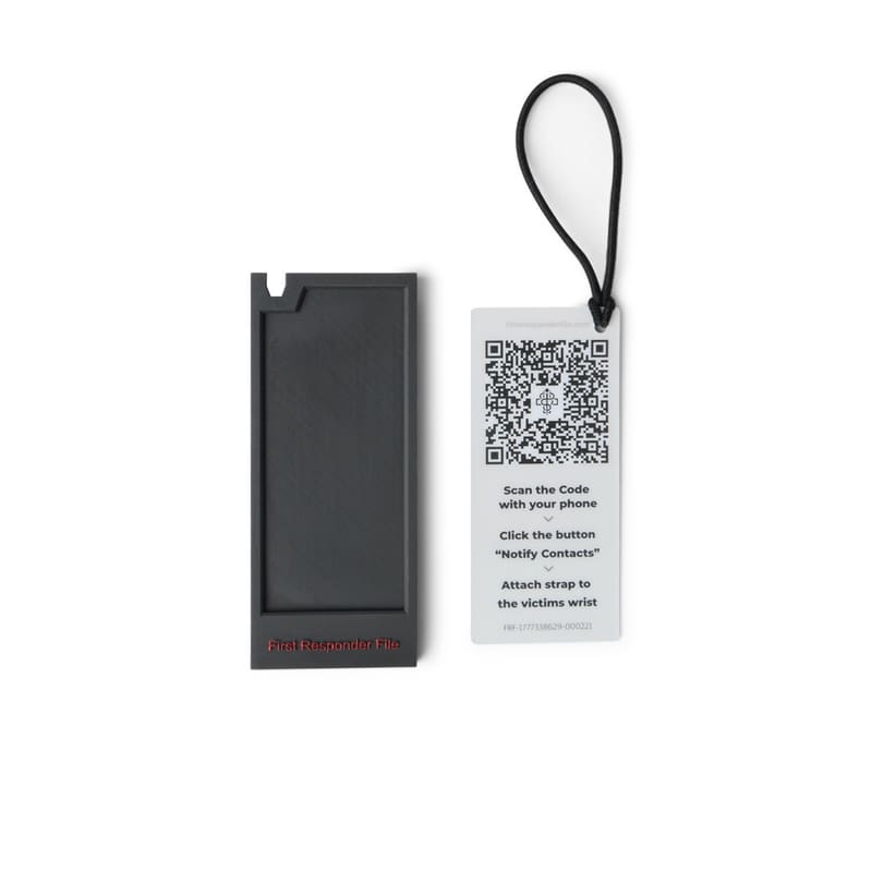 LifeFile on a qr card & holder